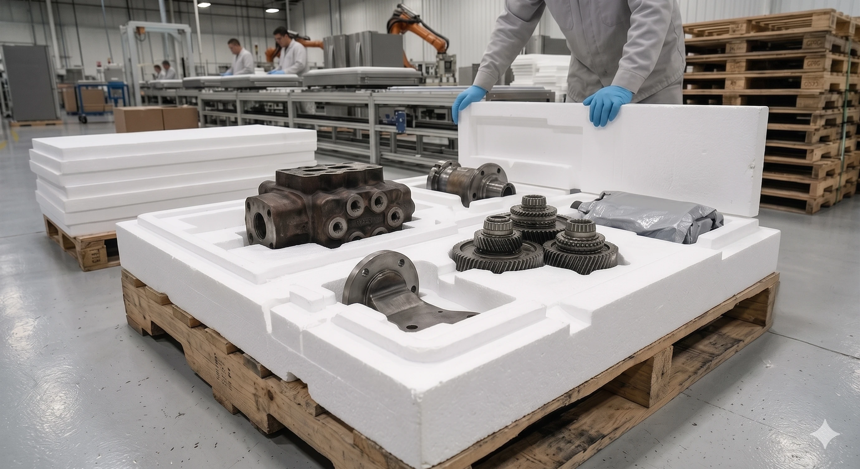 Empaque industrial de EPS
